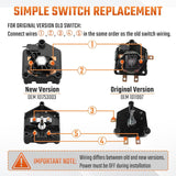 CLUBRALLY Club Car DS Golf Cart 36 Volt Forward and Reverse Switch with Handle