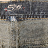Silver Zack Jeans Men's Size 38/30 EMC Denim Back Flap Pockets Cotton Blend