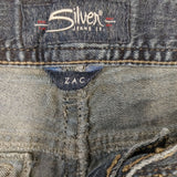 Silver Zack Jeans Men's Size 38/30 EMC Denim Back Flap Pockets Cotton Blend