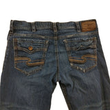 Silver Zack Jeans Men's Size 38/30 EMC Denim Back Flap Pockets Cotton Blend