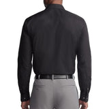 VAN HEUSEN MENS DRESS SHIRT POPLIN Black 2XL 18 1/2, 32/33 NWT