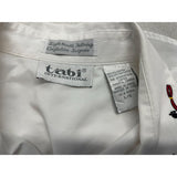 Tabi Vintage Women's Button Up Blouse Size Large Embroidered Dalmatians & PawS