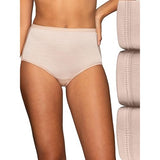 Vanity Fair 13310 Womens Illumination Hi Waist Brief 6/M Rose Beige 3 Pack NWOT
