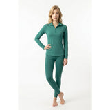Woolrich Green 1/4 Zip Top Women’s Size Small Long Sleeve Mock Neck
