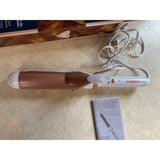Conair Double Ceramic Curling Iron 1.5" Barrel Rose Gold White Open Box