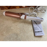Conair Double Ceramic Curling Iron 1.5" Barrel Rose Gold White Open Box
