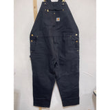 Carhartt Men's Relaxed Fit Duck Bib Overall, Black, 48W x 30L  NEW