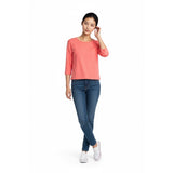 Abercrombie & Fitch Cropped Top Women's Size XS Pink 3/4 Sleeve Cotton/Poly