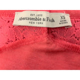 Abercrombie & Fitch Cropped Top Women's Size XS Pink 3/4 Sleeve Cotton/Poly