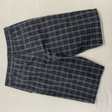 Calvin Klein Chino Shorts Boys Size 12 Gray Black Plaid Flat Front