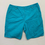Northern Reflections Women's 16 Walking Shorts Town aqua blue cotton