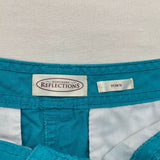 Northern Reflections Women's 16 Walking Shorts Town aqua blue cotton
