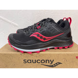 Saucony Womens Size 5 Peregrine 10 Trail Running Shoe Black/Barberry NEW