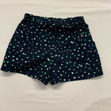 Joe Fresh Women's Short Medium Blue w/Green White Polka Dots Polyester Casual
