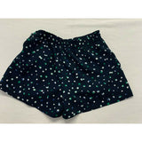 Joe Fresh Women's Short Medium Blue w/Green White Polka Dots Polyester Casual