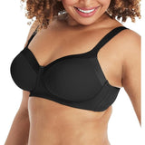 Playtex 4824 Secrets Balconette Full-coverage Wireless T-shirt Bra Black