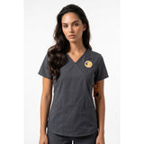 Scrub Star Women's Small Gray V Neck Short Sleeve Polyester Blend Scrub Top NEW