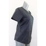 Scrub Star Women's Small Gray V Neck Short Sleeve Polyester Blend Scrub Top NEW
