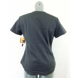 Scrub Star Women's Small Gray V Neck Short Sleeve Polyester Blend Scrub Top NEW