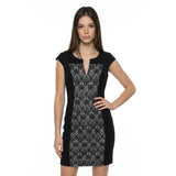 Connected Apparel Women's 6 Black Lace Front Dress Sleeveless Nylon/Spandex NWT