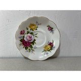 Royal Albert Fine Bone China England Teacup Saucer Set Pink White Yellow Floral