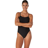 Speedo Womens Women's Volt Back One Piece Swimsuit Size 8/34 Black NWT