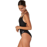 Speedo Womens Women's Volt Back One Piece Swimsuit Size 8/34 Black NWT