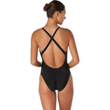 Speedo Womens Women's Volt Back One Piece Swimsuit Size 8/34 Black NWT