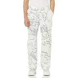 maison blanche All-Gender 100% Cotton Pants Asymetrical White Gray Print Medium
