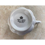 Royal Albert 25th Anniversary Bone China England Ornate Silver Lace Tea Cup And