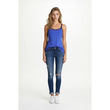 Asics Women's blue Yoga Fitness Racer back Tank Top Size Large