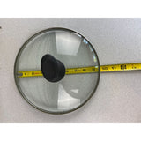 9.5" Glass Universal Cooking Pot Lid With Cool Touch Handle And Stainless Rim