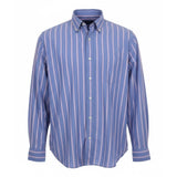 American Eagle Outfitters Blue Pink Striped Long Sleeve Button Down Shirt Size L