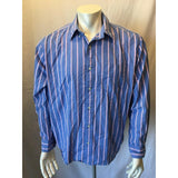 American Eagle Outfitters Blue Pink Striped Long Sleeve Button Down Shirt Size L