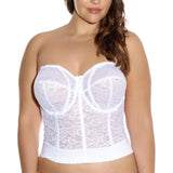 Goddess GD0689WHE Lace Bridal Longline Bra Bustier 38D NWT