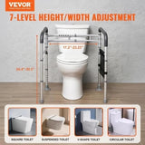 TOILET SAFETY RAIL Healthcare Mobility Aid Rated up to 300lbs NEW