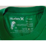 Hurley Premium Fit  Green Short Sleeve Crew Neck Boy's Cotton T Shirt Size XL