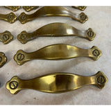 Vintage Amerock 4.5" Brass Antiqued Coating Door /Drawer Pull # 10757 USED Lot Of 16