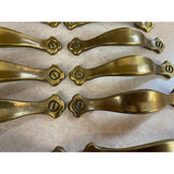 Vintage Amerock 4.5" Brass Antiqued Coating Door /Drawer Pull # 10757 USED Lot Of 16