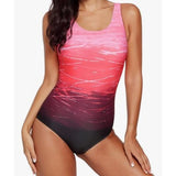 Coloody Women One Piece Swimsuit U Neck Bathing Suit Medium Red New