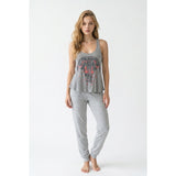 The Classin Women's Grey Graphic Elephant Tank Top Size M / L Cotton