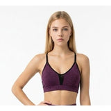 Hyba Sports Bra Women’s Size Small Purple Striped Polyester/Nylon Padded Bra