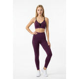 Hyba Sports Bra Women’s Size Small Purple Striped Polyester/Nylon Padded Bra