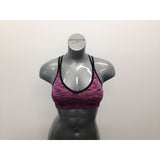 Hyba Sports Bra Women’s Size Small Purple Striped Polyester/Nylon Padded Bra