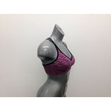 Hyba Sports Bra Women’s Size Small Purple Striped Polyester/Nylon Padded Bra