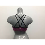 Hyba Sports Bra Women’s Size Small Purple Striped Polyester/Nylon Padded Bra