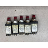 Allen Bradley Push To Test Red 800T-PST16 Used Push Button Panel Box Switches Lot Of 5