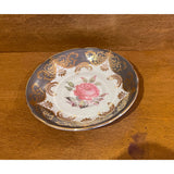 Paragon Antique Rose Fine Bone China England Teacup Saucer Set Gray/Green Gold