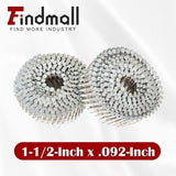 findmall 1-1/2 Inch 3600 Count Siding Nails 15-Degree Wire Collated Coil NEW