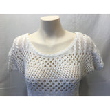 Dynamite Women's White Short Sleeve Knit Crop Top Size XS